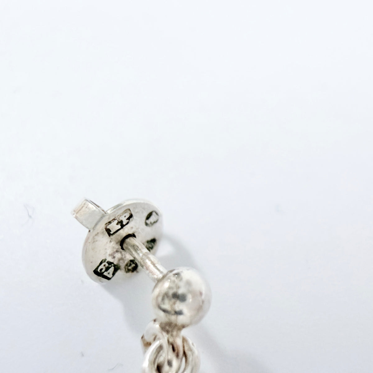 Theresia Hvorslev, Sweden early 1970s. Vintage Sterling Silver Flower Earrings. Signed.