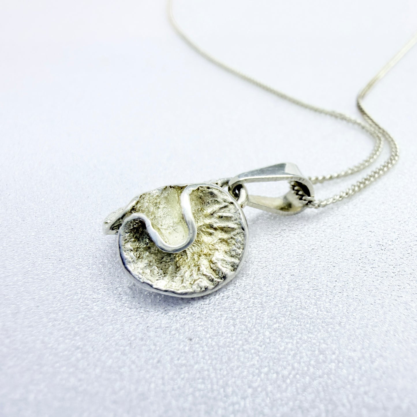 Theresia Hvorslev, Sweden 1976. Vintage Sterling Silver Pendant Necklace.