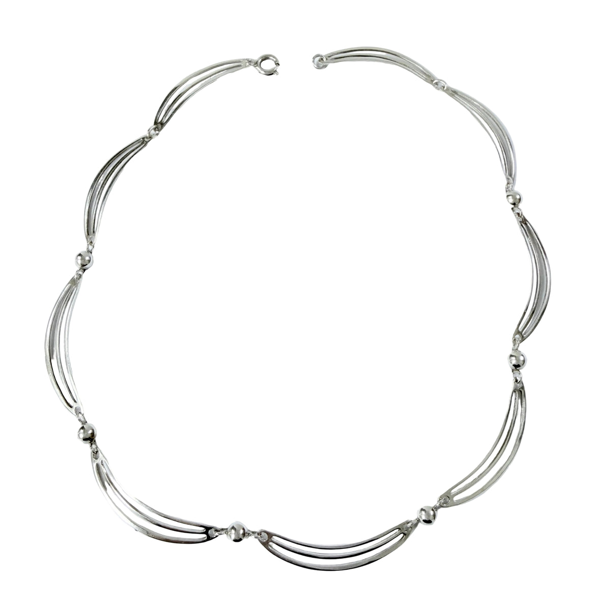 Vintage 1960-70s Solid 835 Silver Necklace.