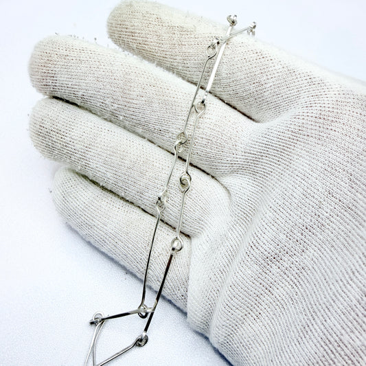 Birgitta Sanitate, Sweden 1977. Vintage Sterling Silver Necklace.