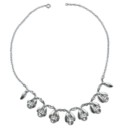Herman Siersbøl, Denmark 1960s Sterling Silver Paste Stone Necklace.