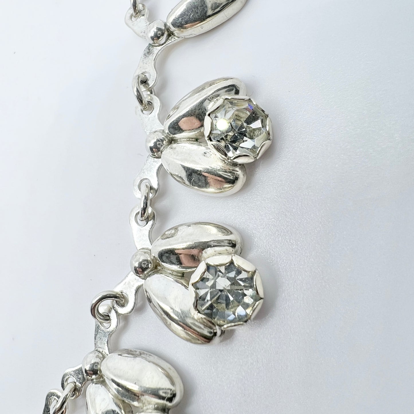 Herman Siersbøl, Denmark 1960s Sterling Silver Paste Stone Necklace.