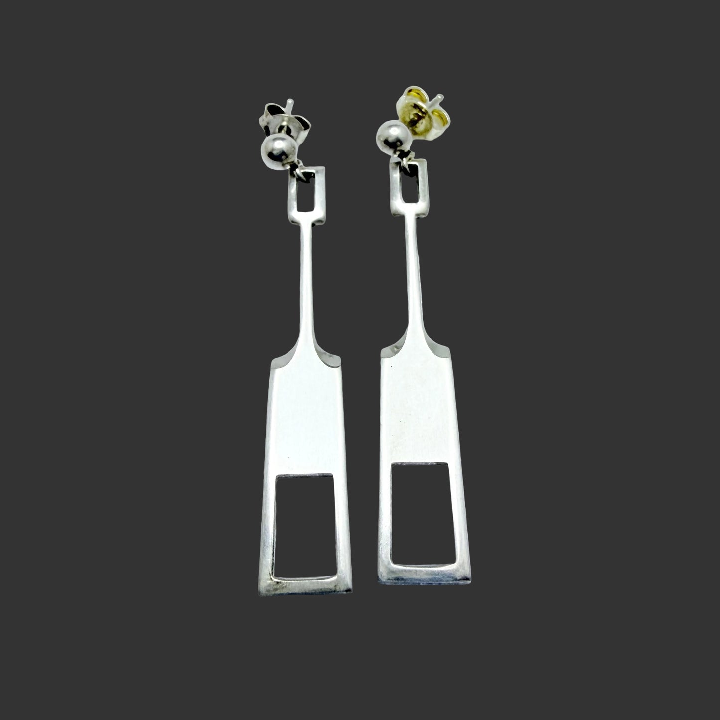 Tone Vigeland, Plus Studios, Norway 1960s. Vintage Sterling Silver Earrings.
