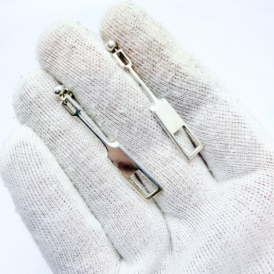 Tone Vigeland, Plus Studios, Norway 1960s. Vintage Sterling Silver Earrings.