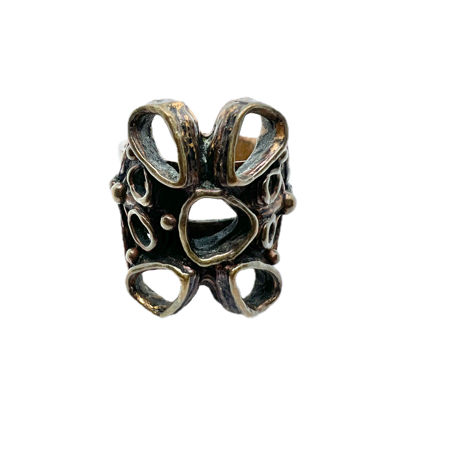 Studio Else and Paul, Norway 1960s Vintage Bronze Ring.