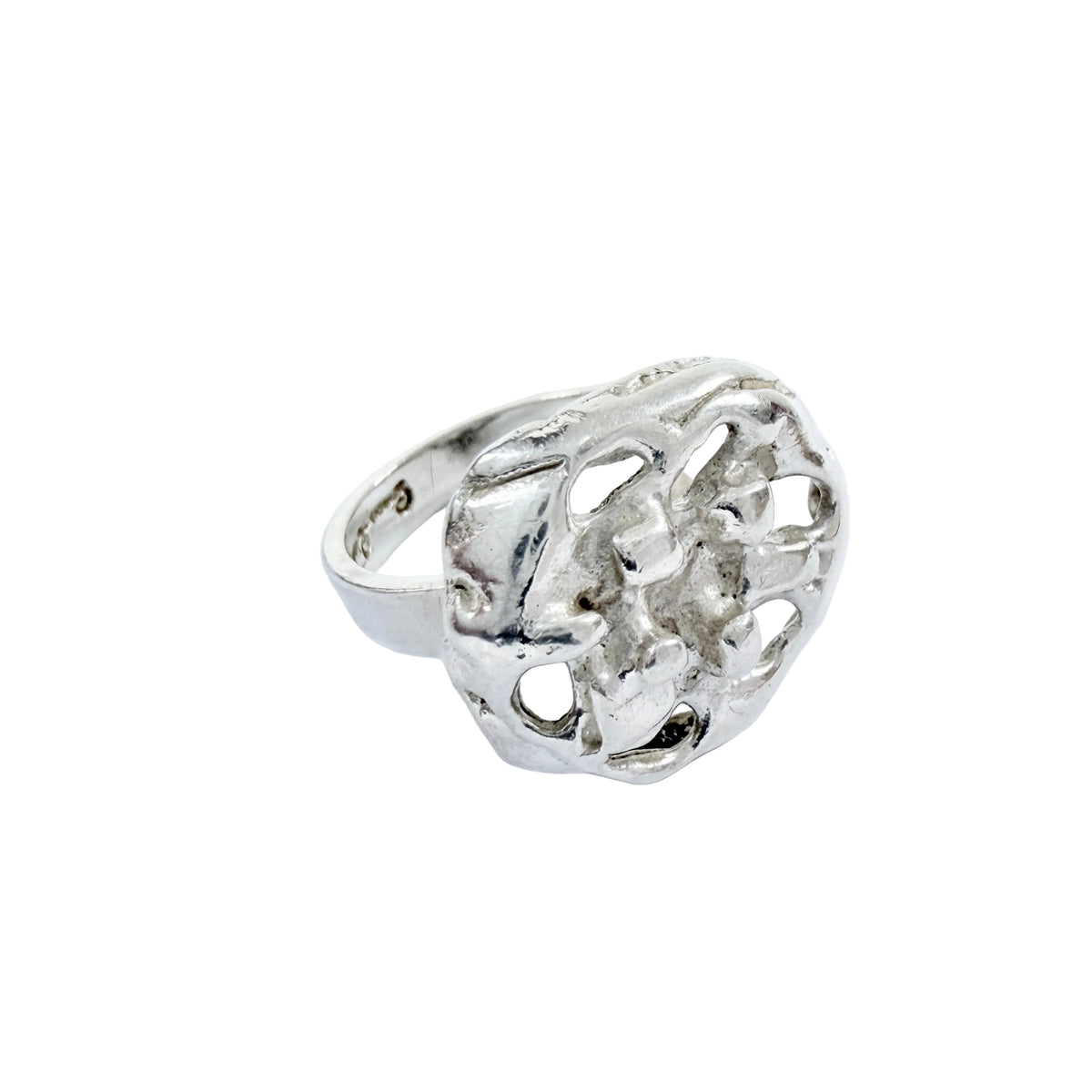 Gson Liedholm, Sweden ca 1970. Vintage Sterling Silver Ring. Signed