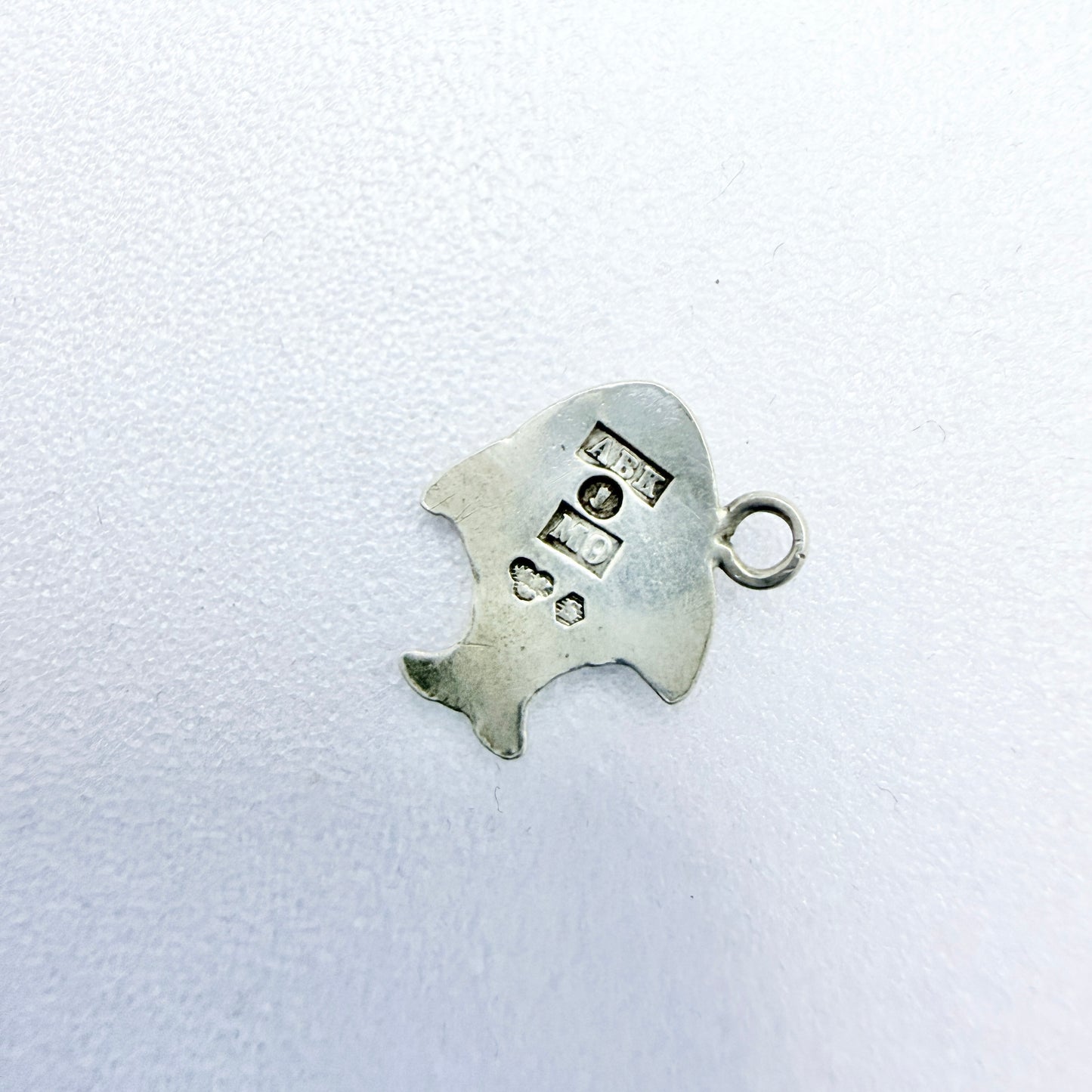 ABK, Sweden 1962. Vintage Solid Silver Fish Charm
