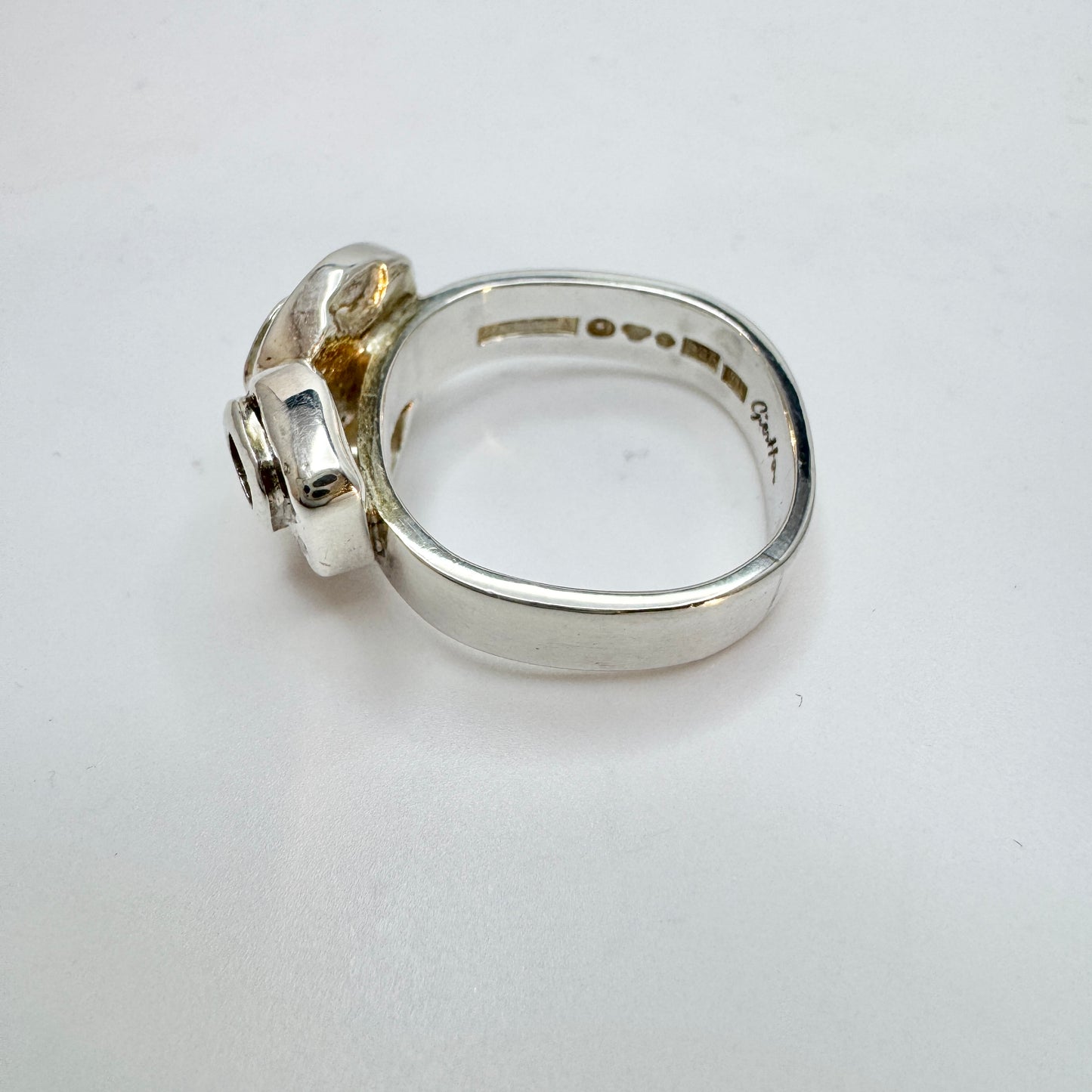 Claes E Giertta, Sweden 1981. Vintage Sterling Silver Ring. Signed.