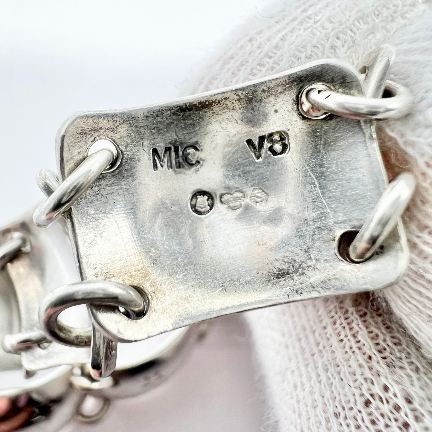 Michelsen, Sweden 1947, Vintage Sterling Silver Stars Bracelet.