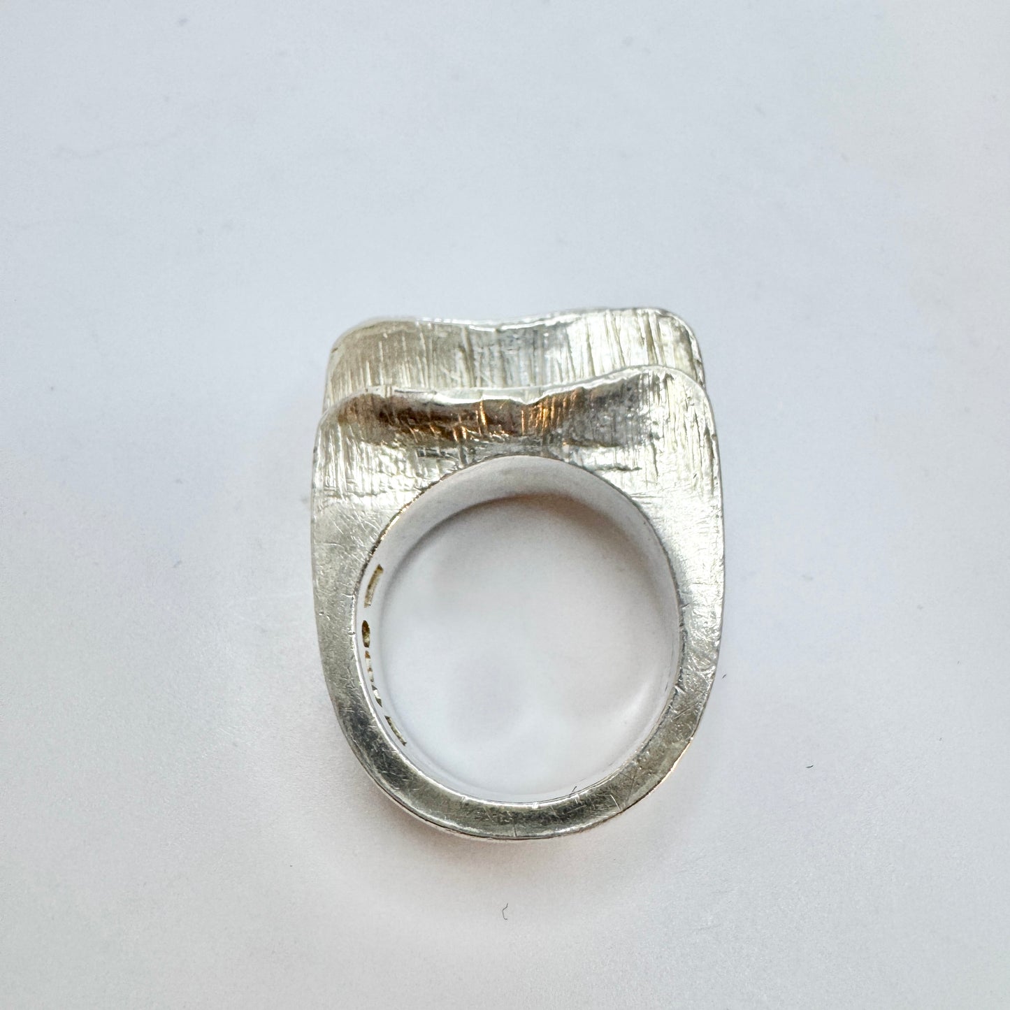 Rey Urban, Sweden 1969. Vintage Chunky Bold Brutalist Sterling Silver Ring.