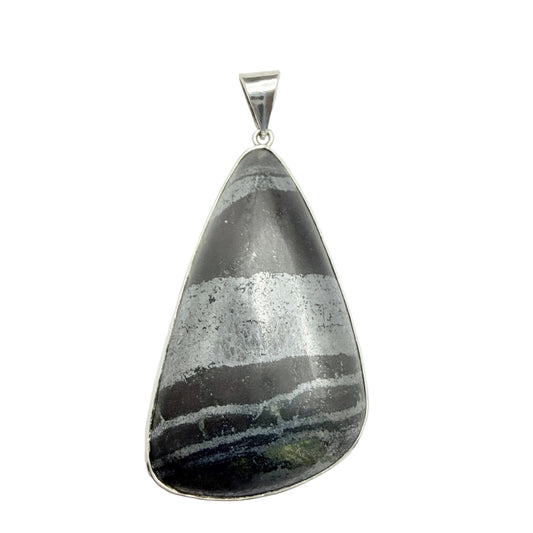Märta Lindgren, Sweden 1963. Vintage Sterling Silver Iron Ore Pendant.