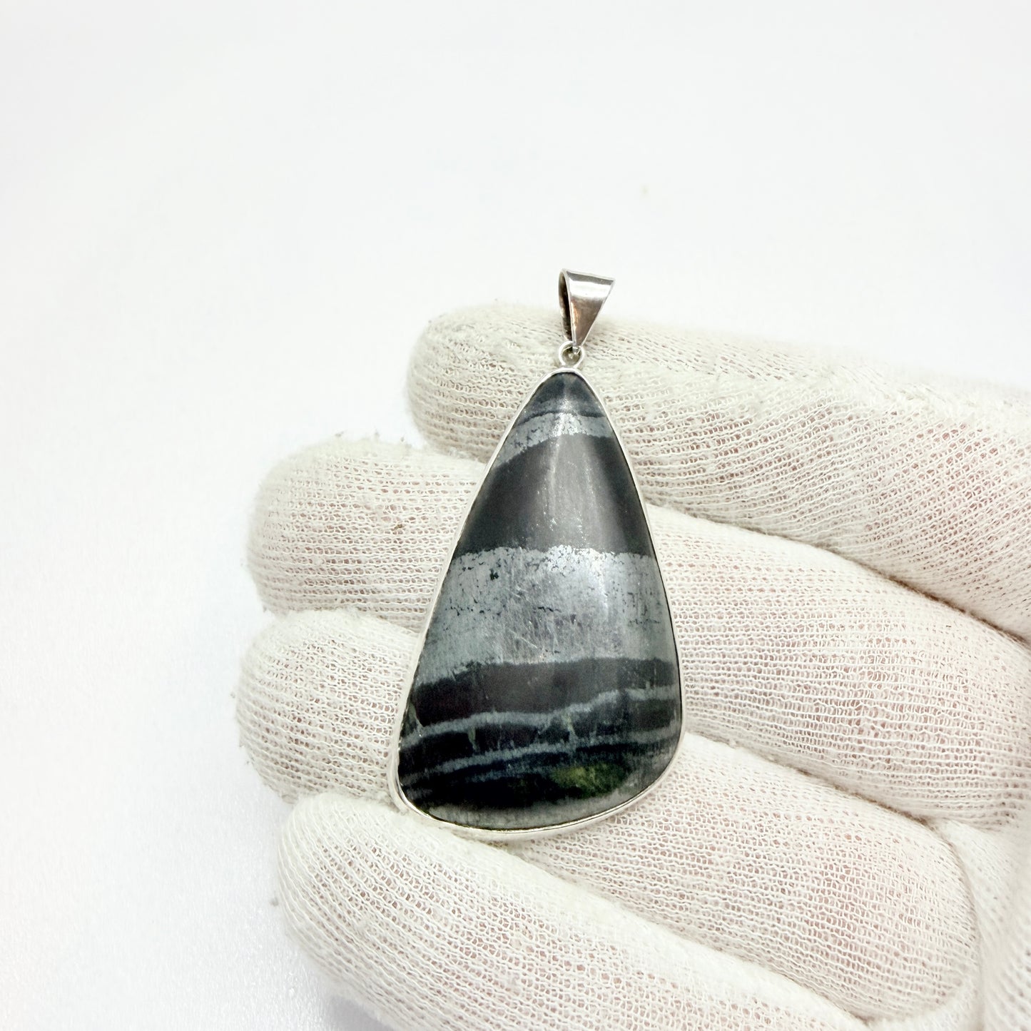 Märta Lindgren, Sweden 1963. Vintage Sterling Silver Iron Ore Pendant.