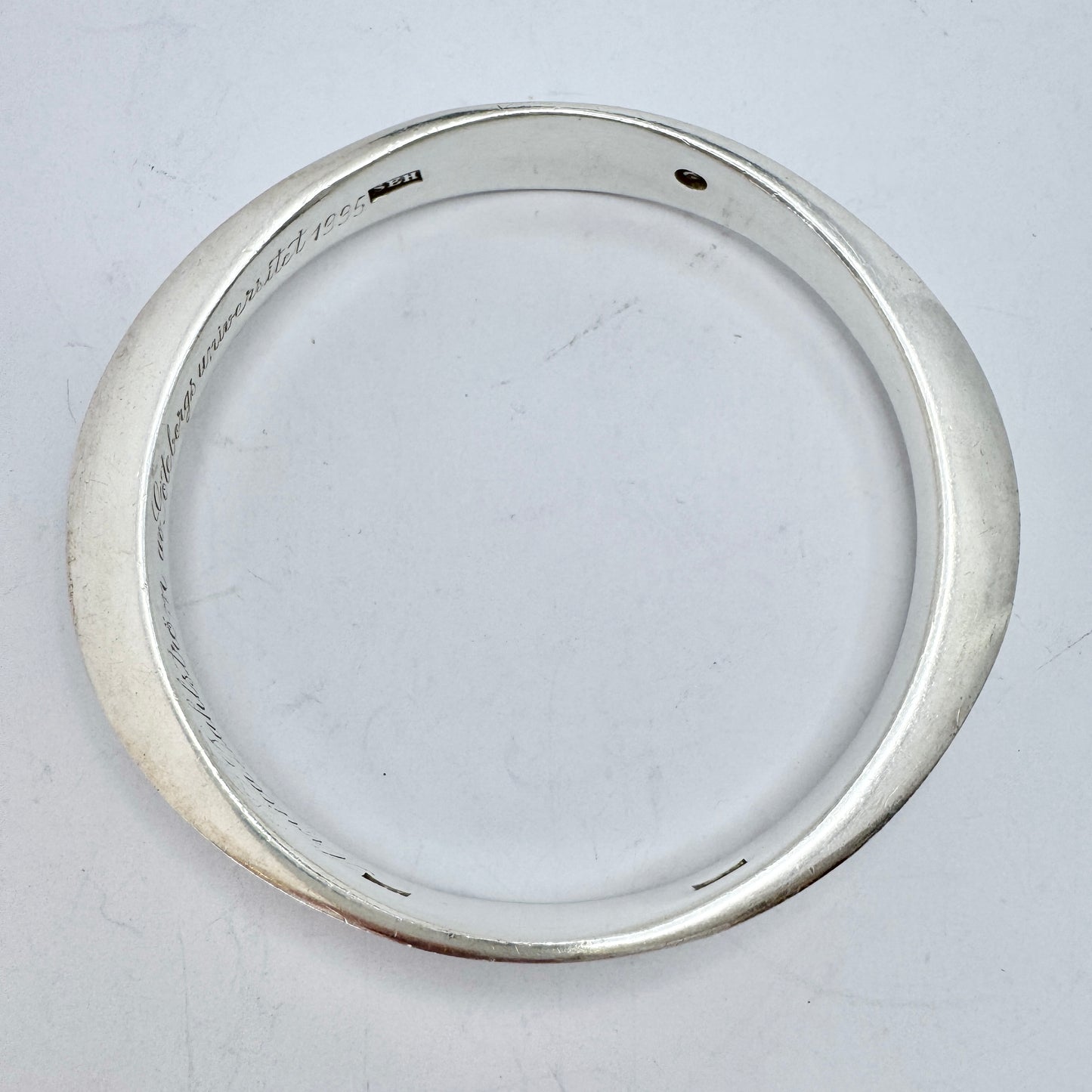 Högberg, Gothenburg Sweden. Chunky Vintage Sterling Silver Bangle.