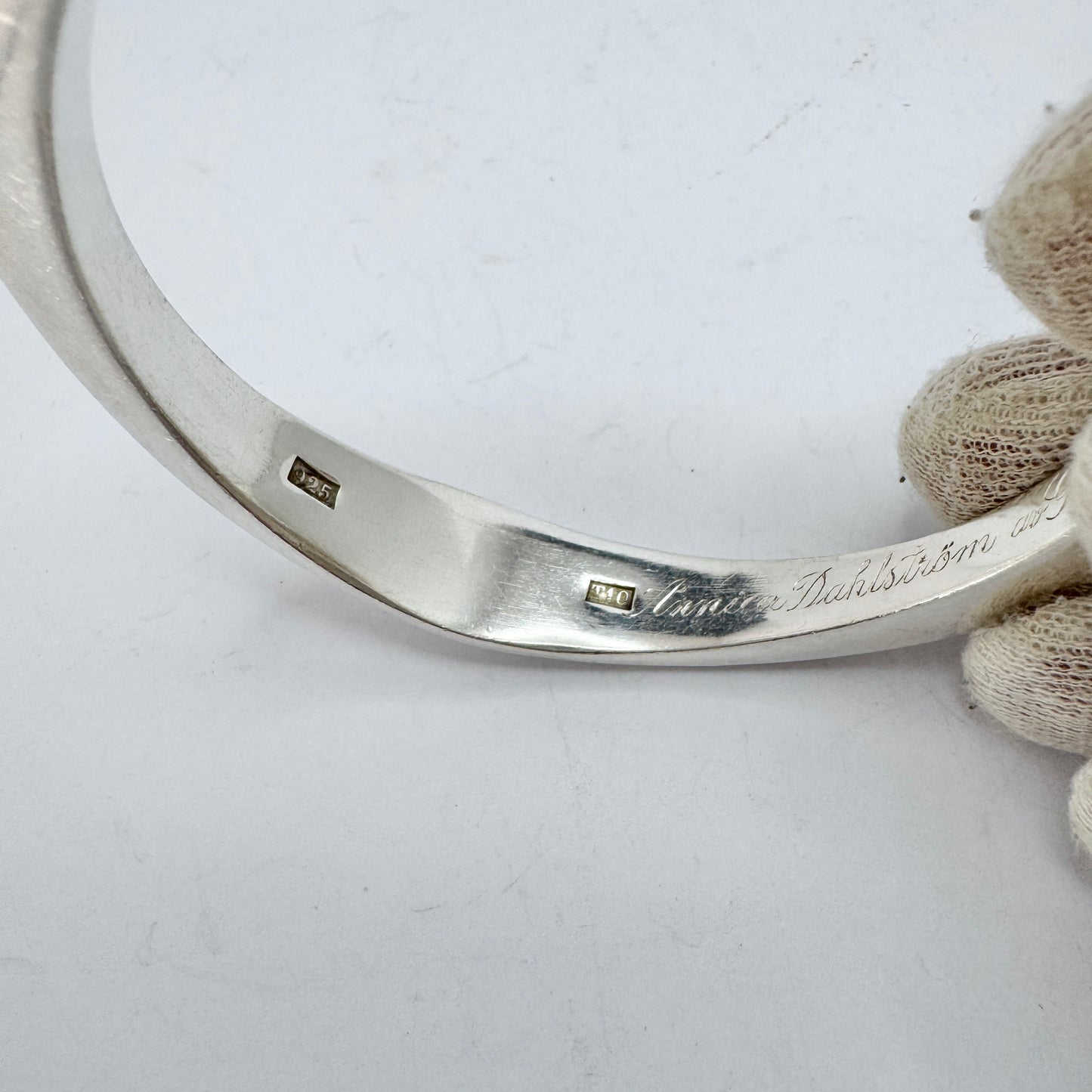 Högberg, Gothenburg Sweden. Chunky Vintage Sterling Silver Bangle.