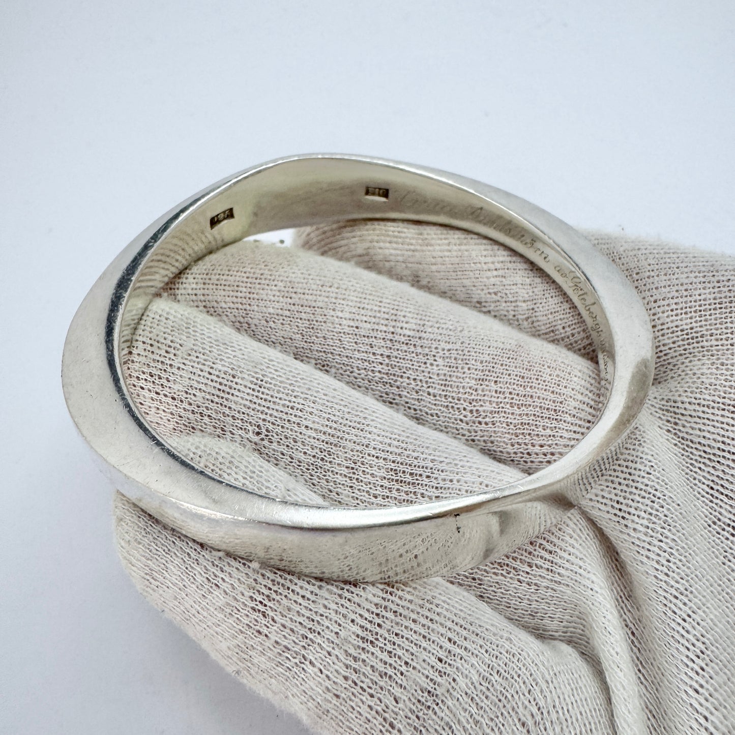 Högberg, Gothenburg Sweden. Chunky Vintage Sterling Silver Bangle.