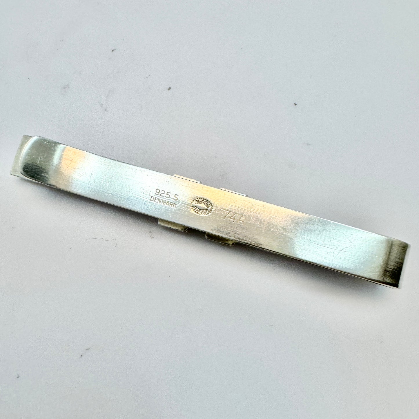 Georg Jensen, Denmark. Vintage Sterling Silver Tie Clip. Design 74A