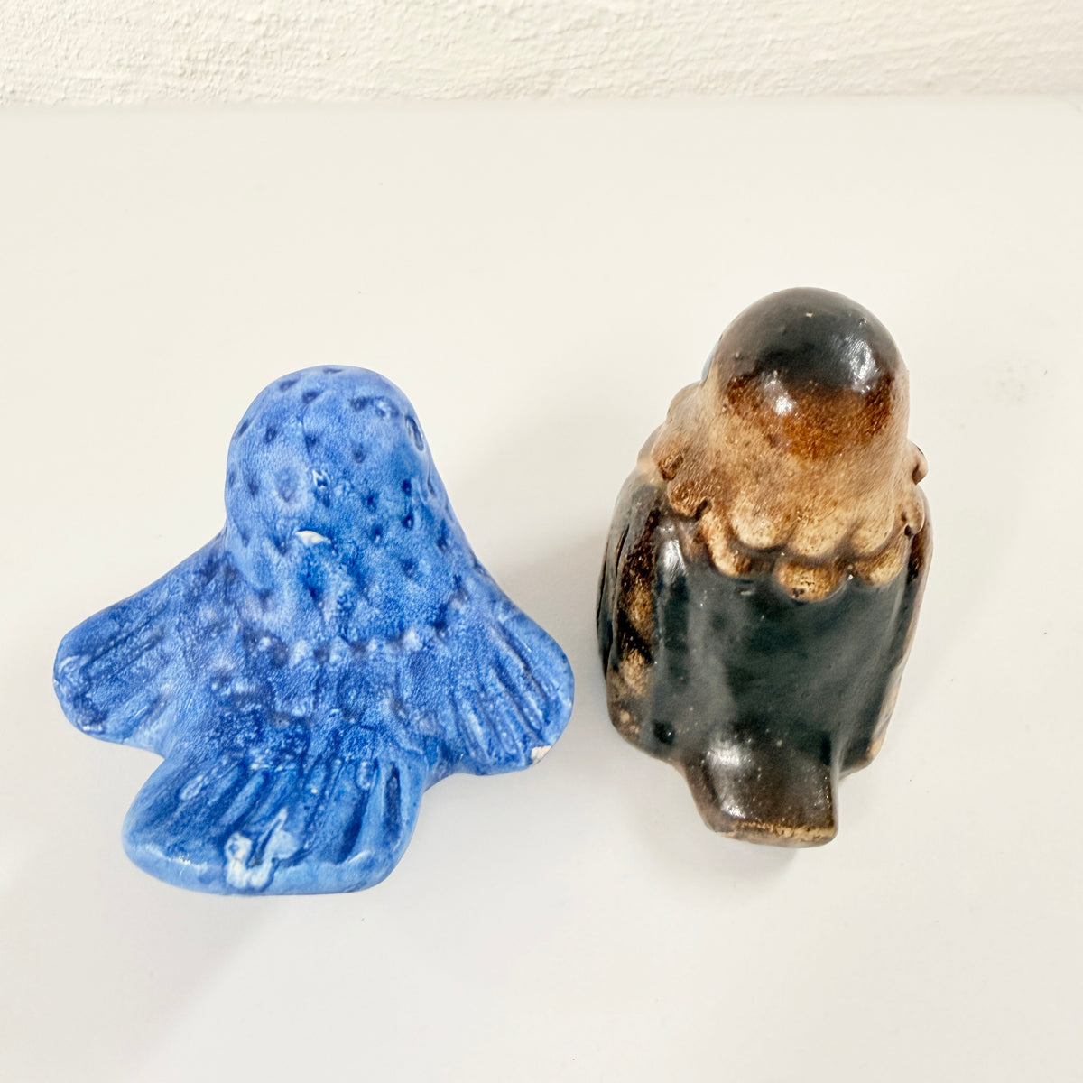 Norrmans and Will Fischer, Sweden ca 1960s Two Vintage Ceramic Bird Figurines.