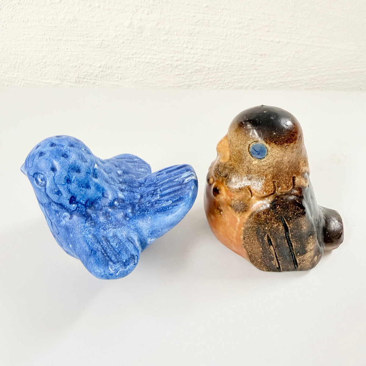 Norrmans and Will Fischer, Sweden ca 1960s Two Vintage Ceramic Bird Figurines.