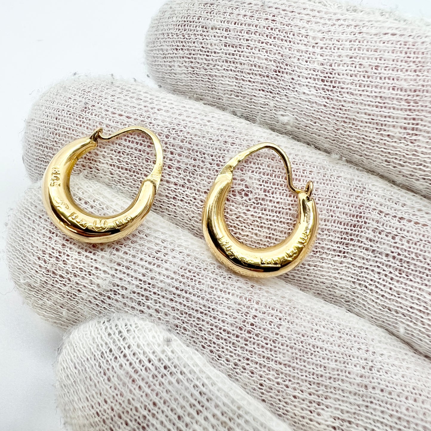 Sweden 1874. Antique 18k Gold Earrings.