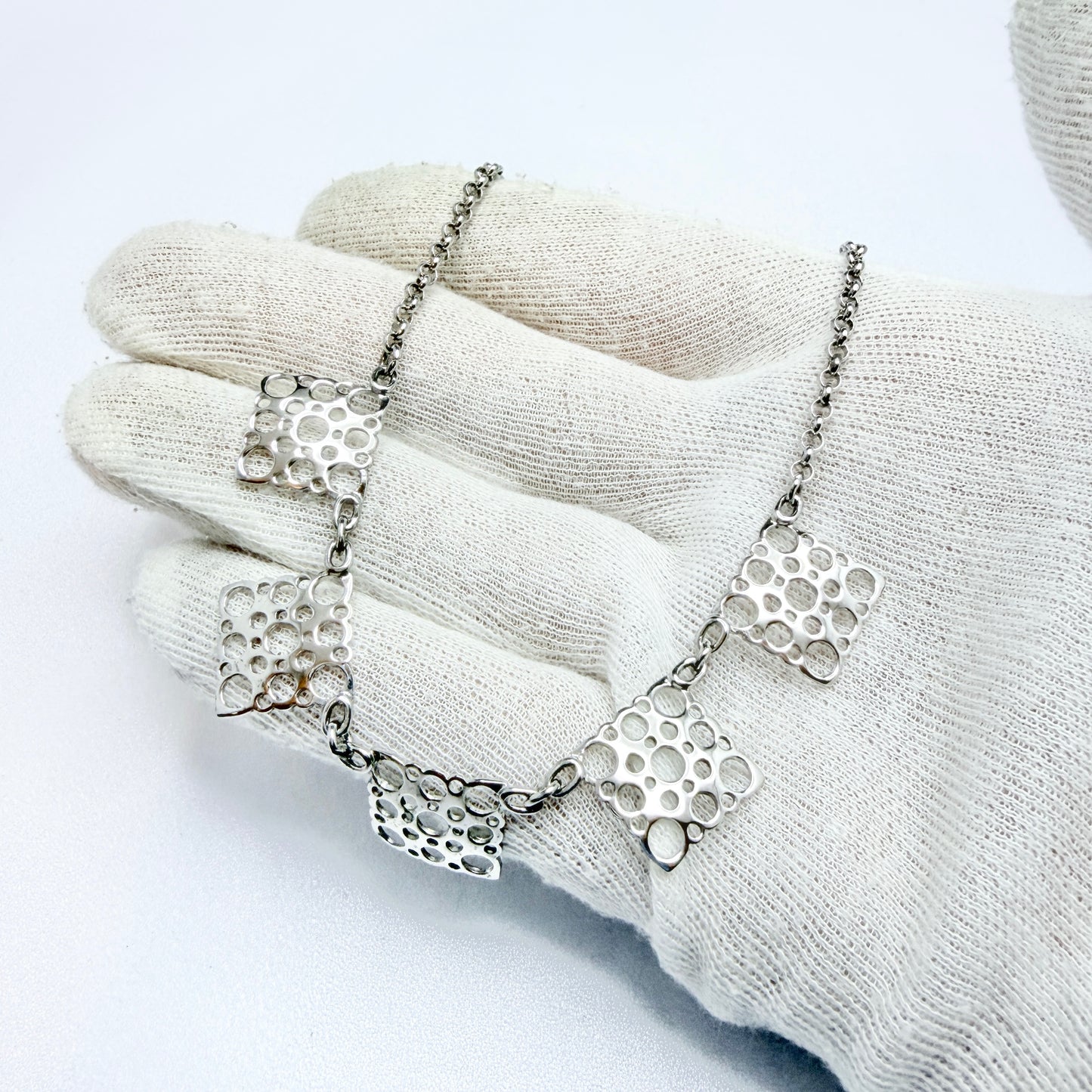 Liisa Vitali for Kultakeskus, Finland Vintage Sterling Silver Necklace