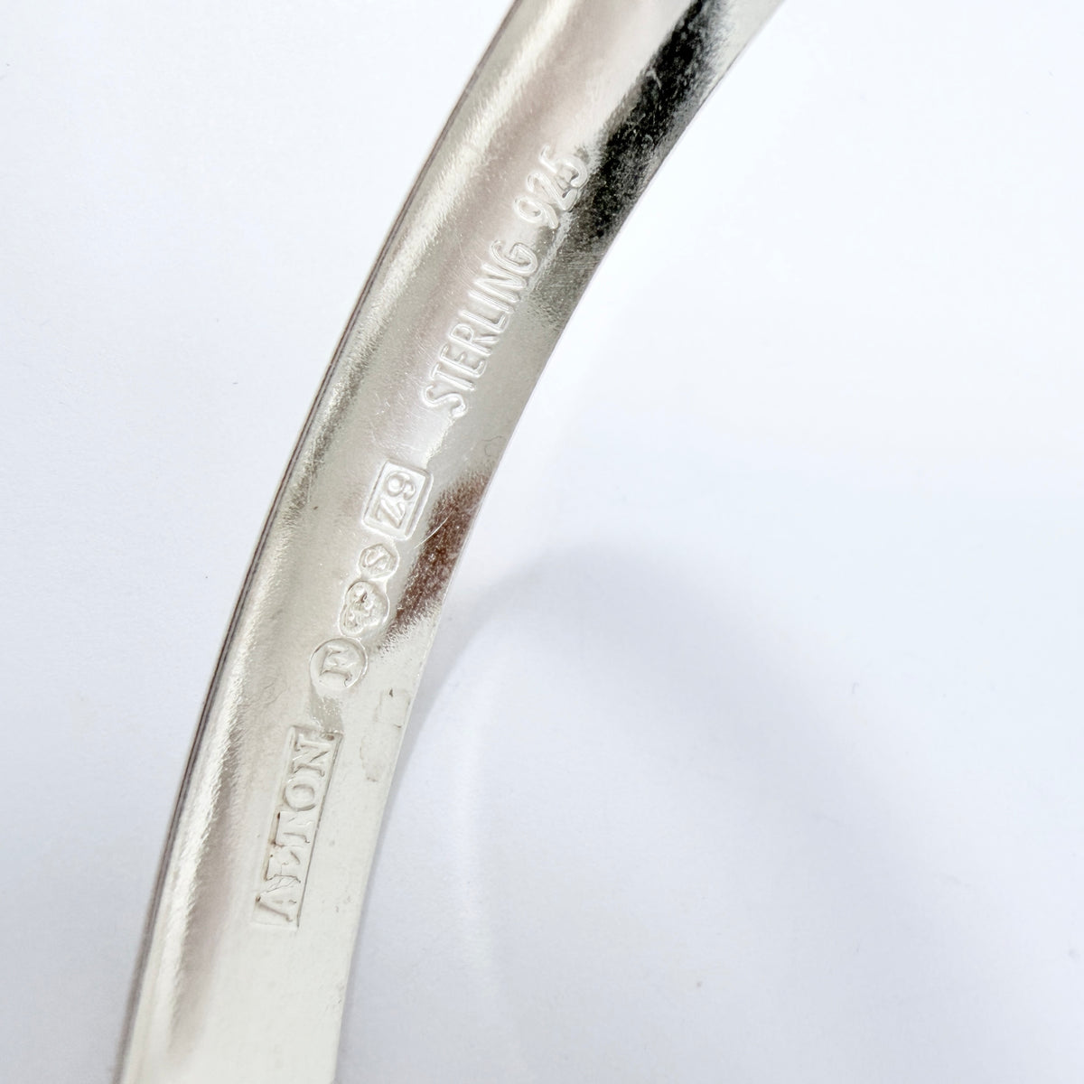Alton, Sweden 1974. Vintage Sterling Silver Synthetic Ruby Hinged Bangle Bracelet.