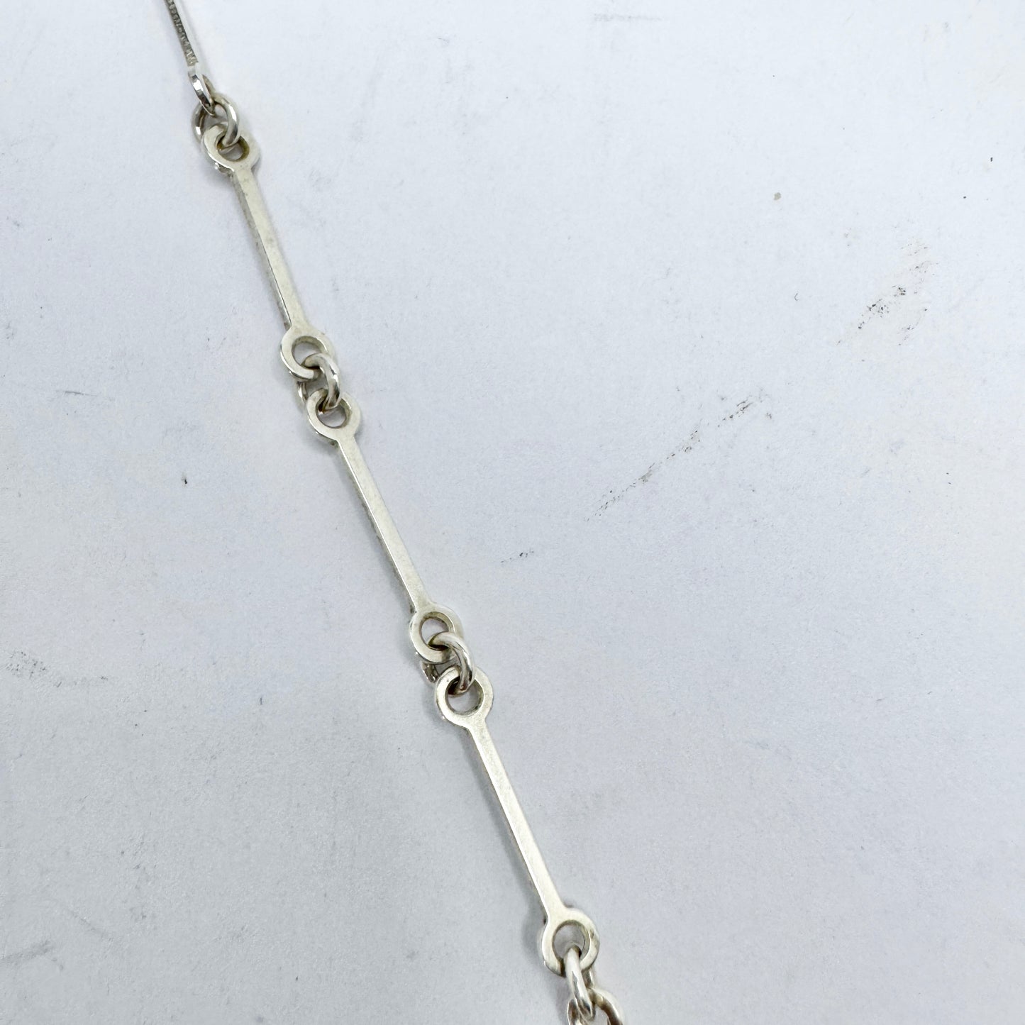 Björn Weckström for Lapponia, Finland 1984. Vintage Sterling Silver Necklace. Stalac