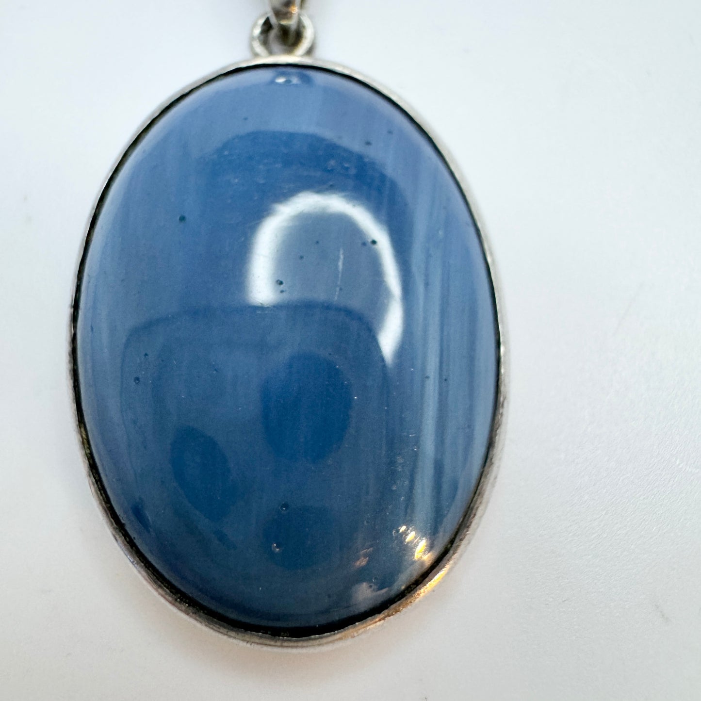 Sweden c 1960s. Solid Silver Bergslagen-stone Pendant.