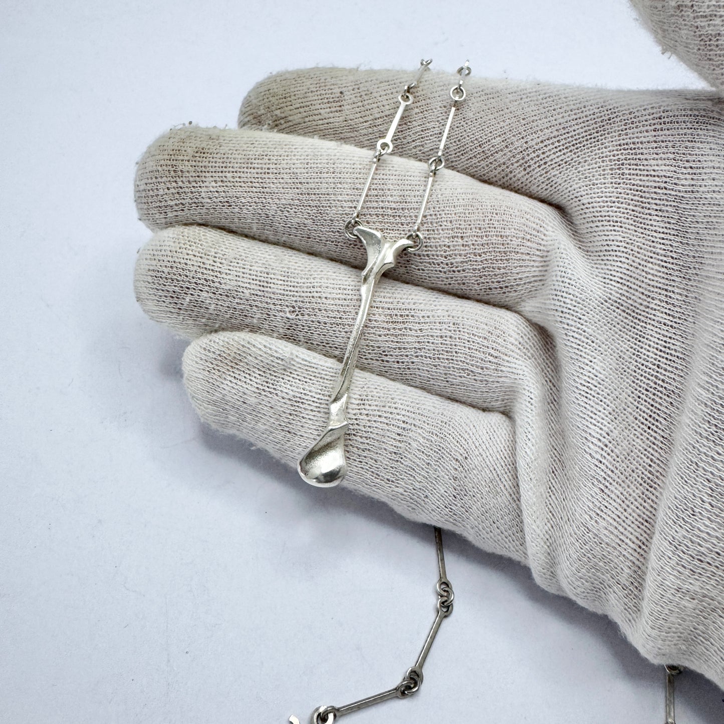 Björn Weckström for Lapponia, Finland 1984. Vintage Sterling Silver Necklace. Stalac