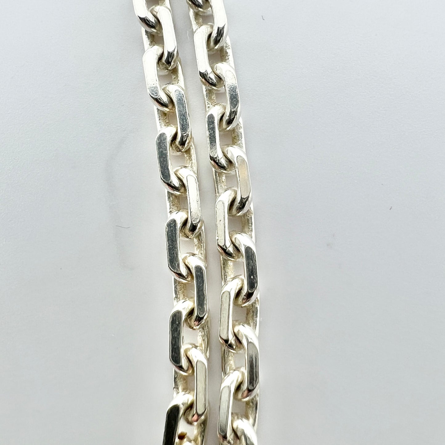 Vintage c 1970s. Solid 835 Silver 27inch Chain Necklace.