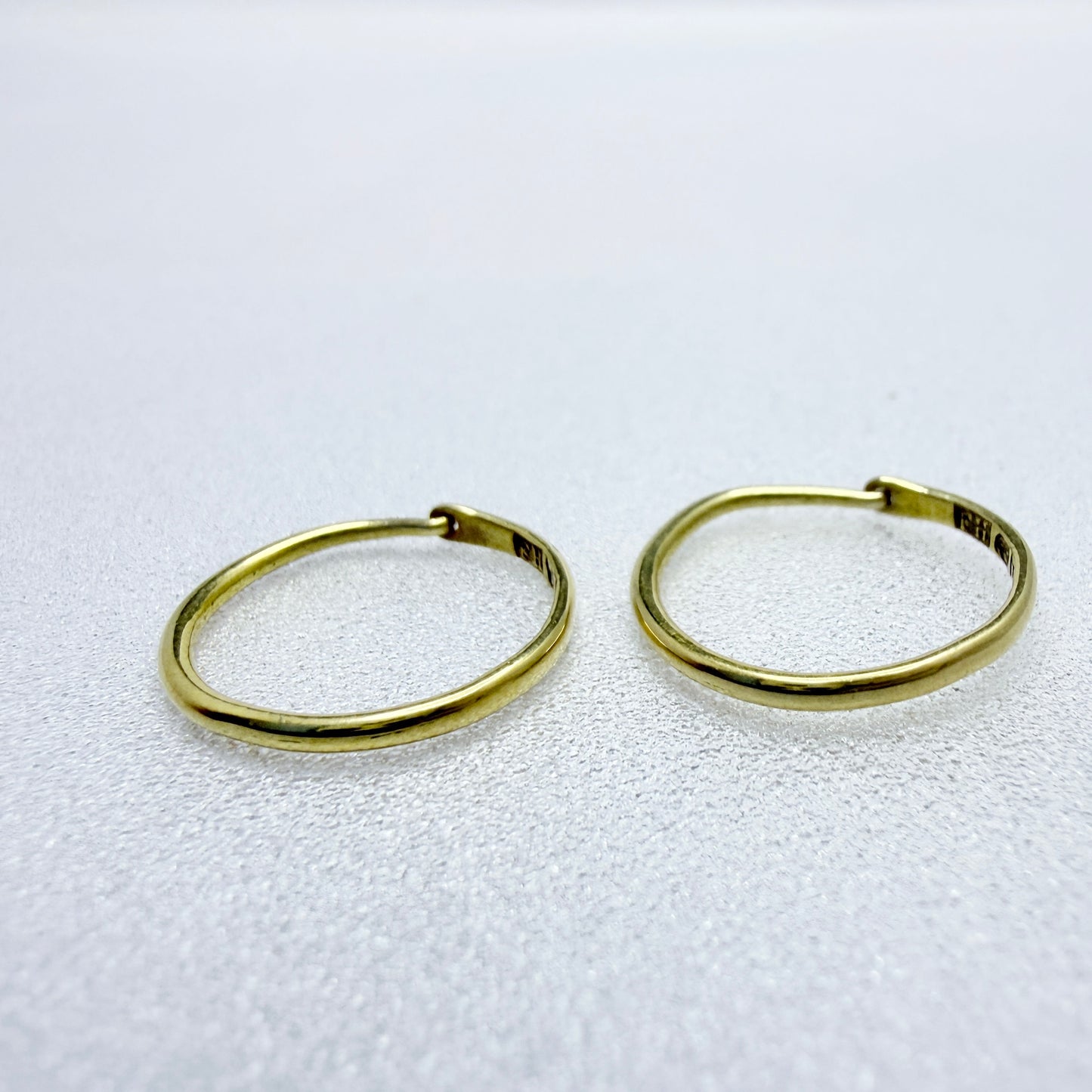 F Holm, Sweden 1871. Antique Victorian 18k Gold Earrings.