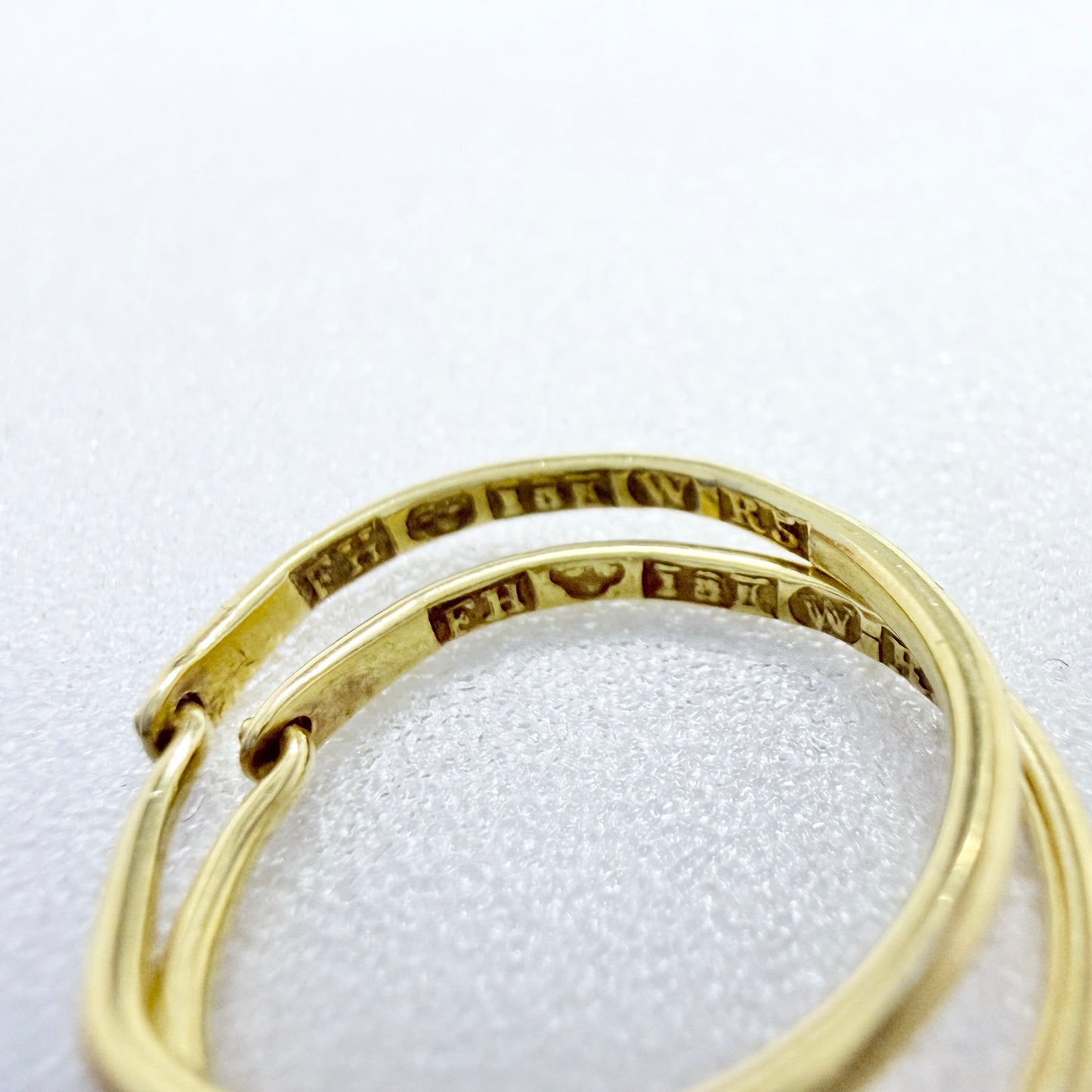 F Holm, Sweden 1871. Antique Victorian 18k Gold Earrings.