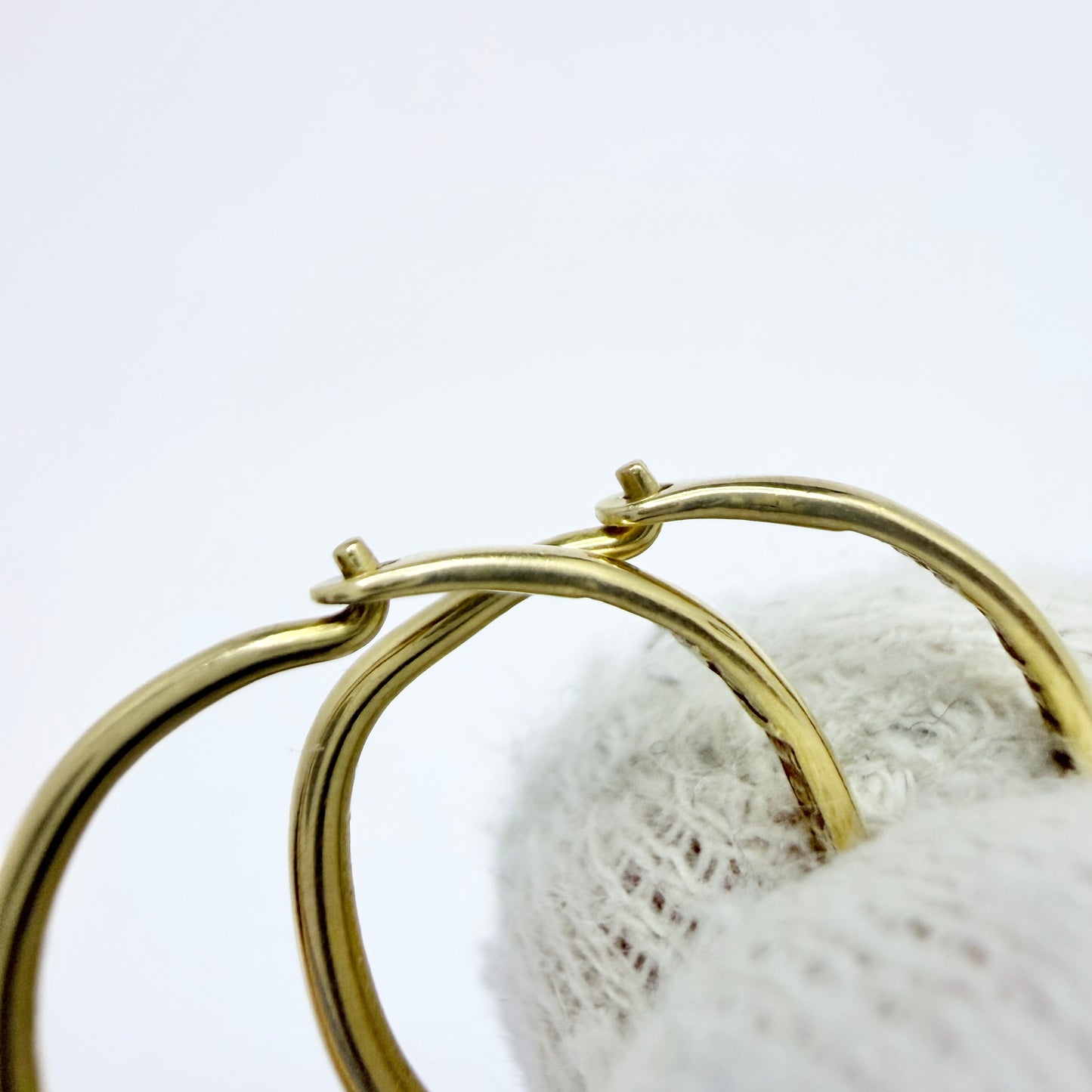 F Holm, Sweden 1871. Antique Victorian 18k Gold Earrings.