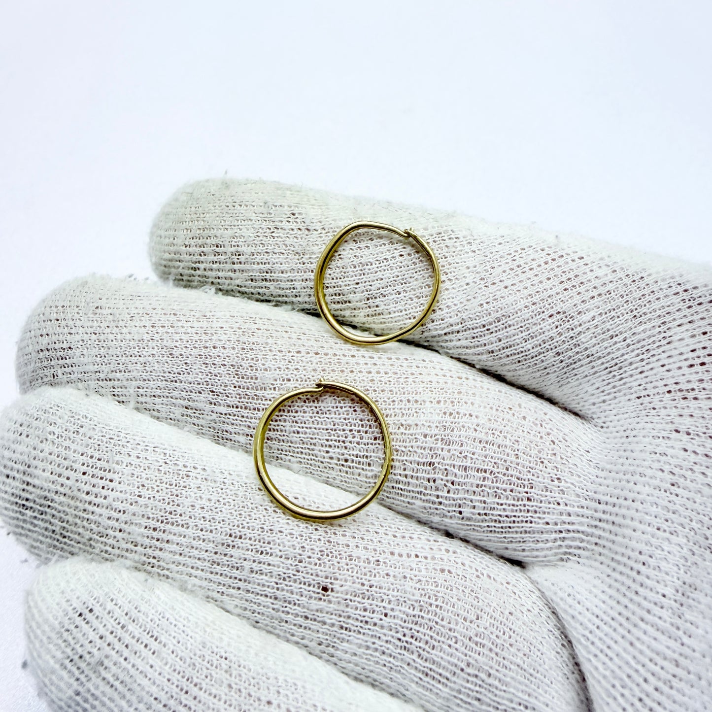 F Holm, Sweden 1871. Antique Victorian 18k Gold Earrings.