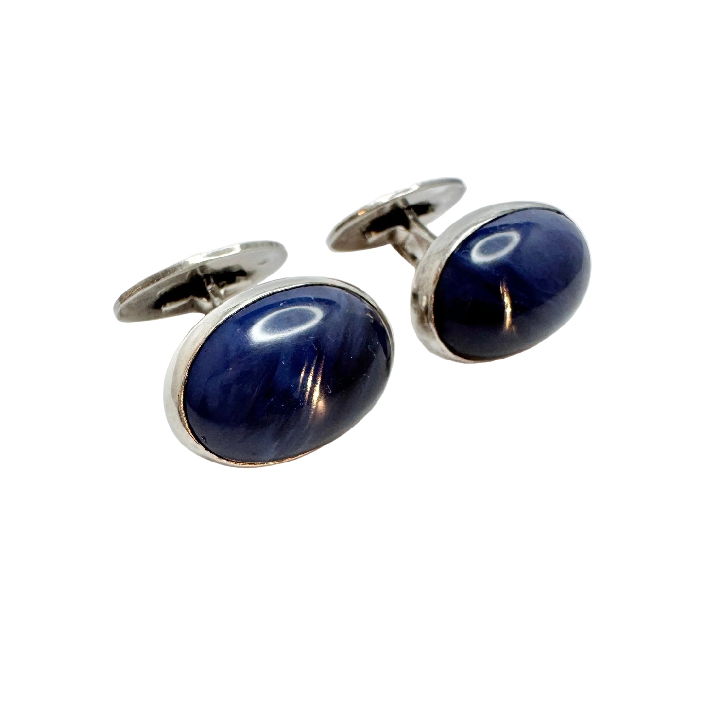 Svedlings, Sweden 1972. Vintage Solid Silver Bergslagen-stone Cufflinks