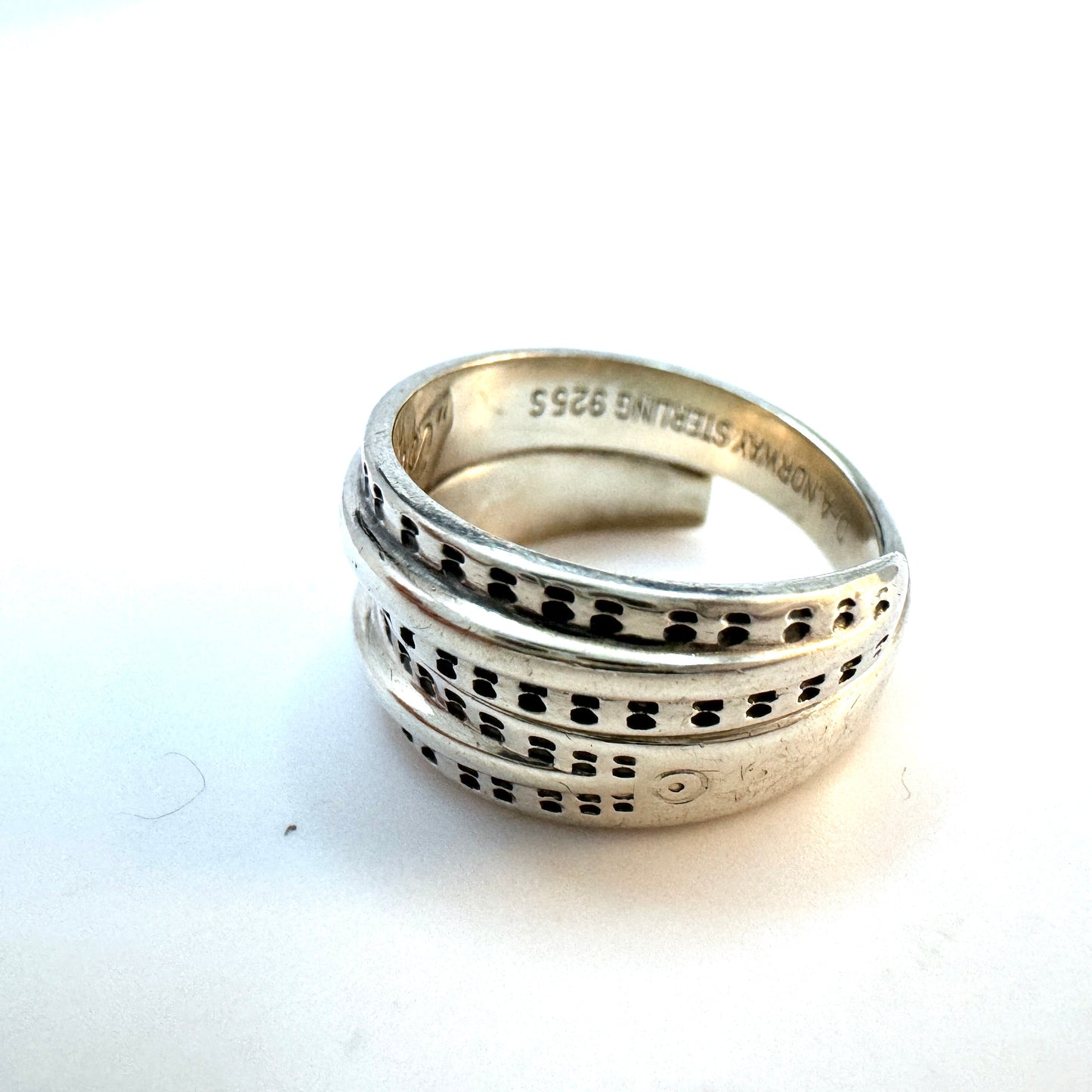 David-Andersen, Norway. Vintage Sterling Silver Viking Copy Ring.