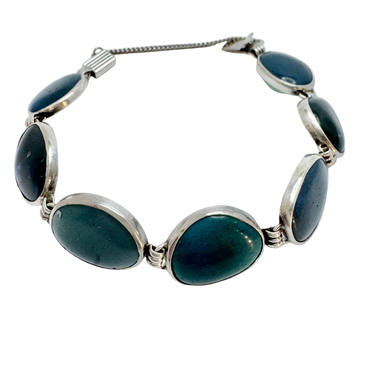 Victor Janson, Sweden 1962. Vintage Solid Silver Bergslagen-stone Bracelet.