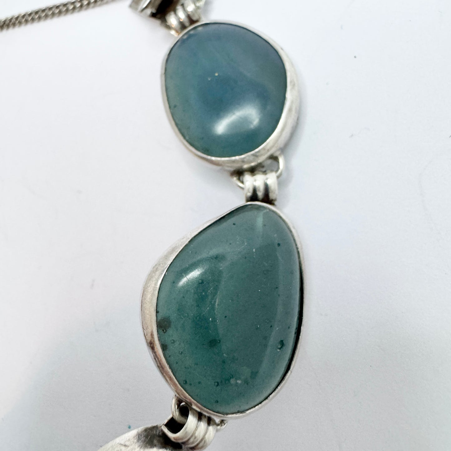 Victor Janson, Sweden 1962. Vintage Solid Silver Bergslagen-stone Bracelet.