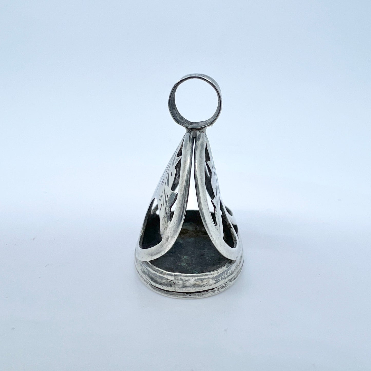 Sweden c 1840 Antique Early Victorian Solid Silver Fob Seal Pendant.