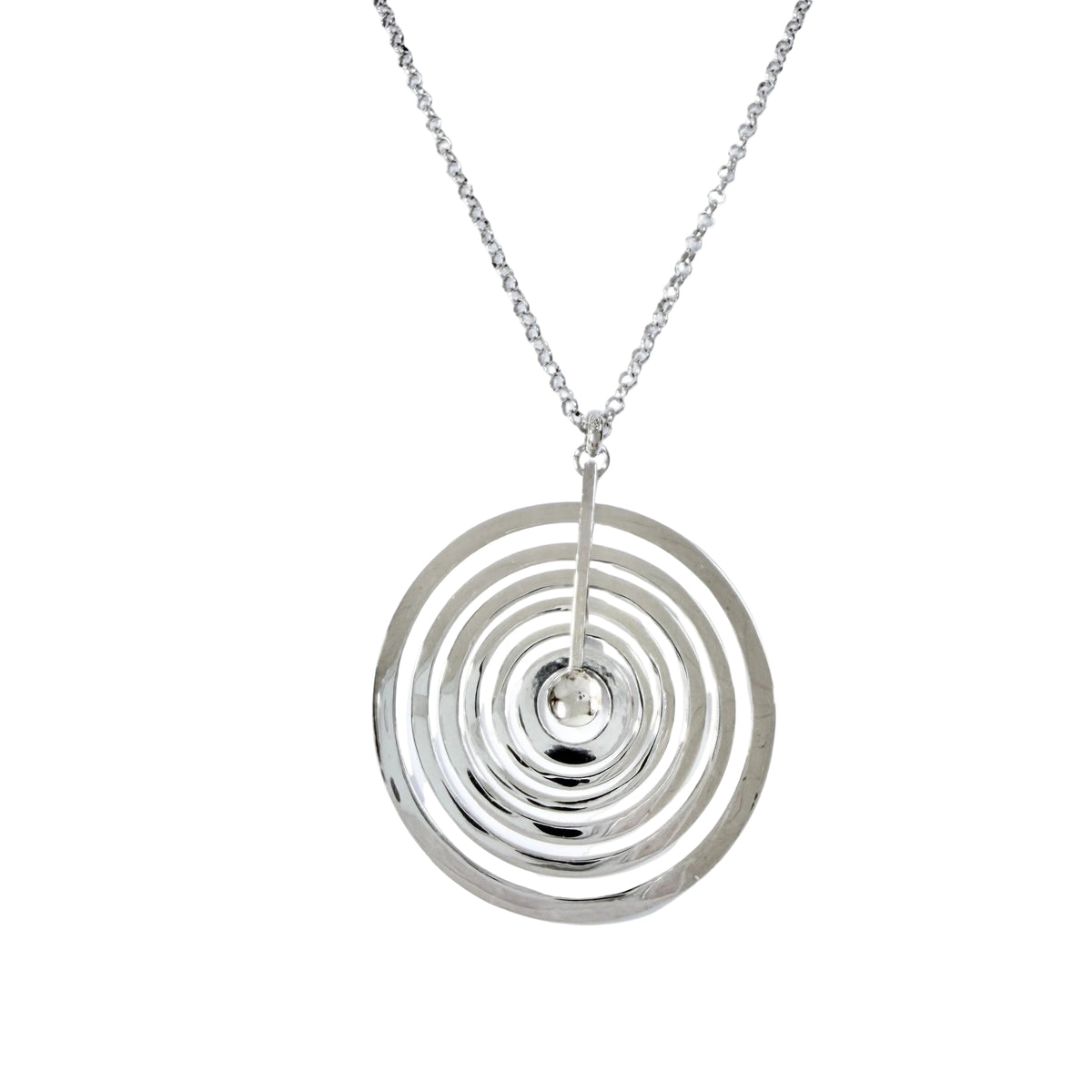 Tapio Wirkkala for Kultakeskus Finland Sterling Pendant Necklace. "Silver Moon"