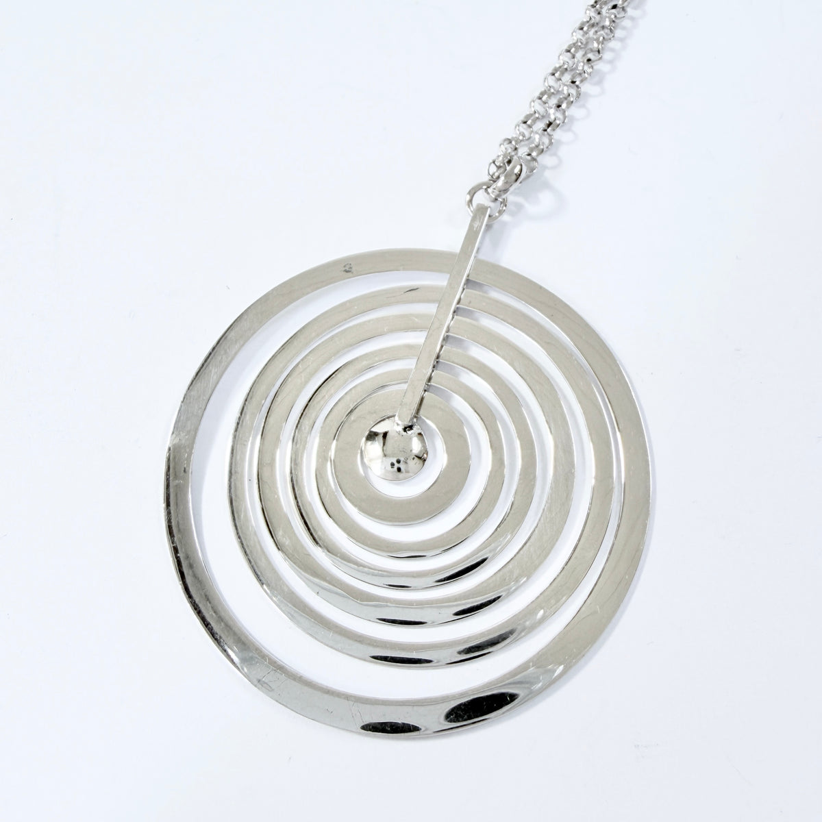 Tapio Wirkkala for Kultakeskus Finland Sterling Pendant Necklace. "Silver Moon"