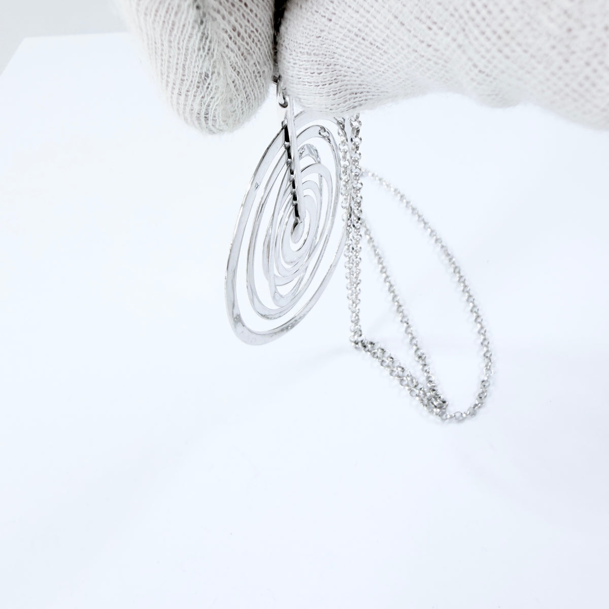 Tapio Wirkkala for Kultakeskus Finland Sterling Pendant Necklace. "Silver Moon"