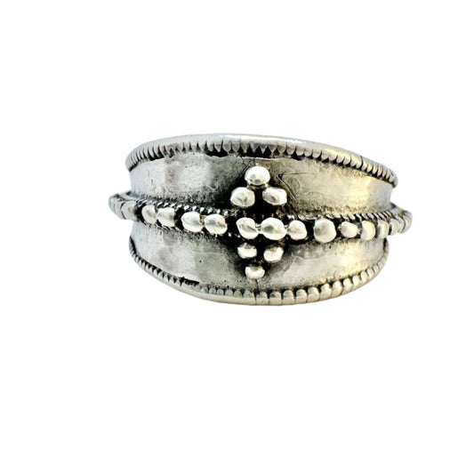 Bengt Hallberg, Sweden. Vintage Sterling Silver Viking Copy Unisex Ring.