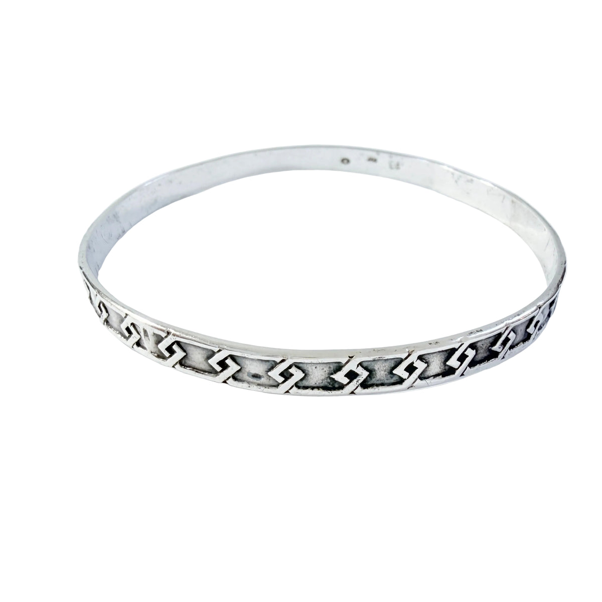 Rytosztuka Collective, Poland 1960-70s Vintage Solid Silver Bangle Bracelet