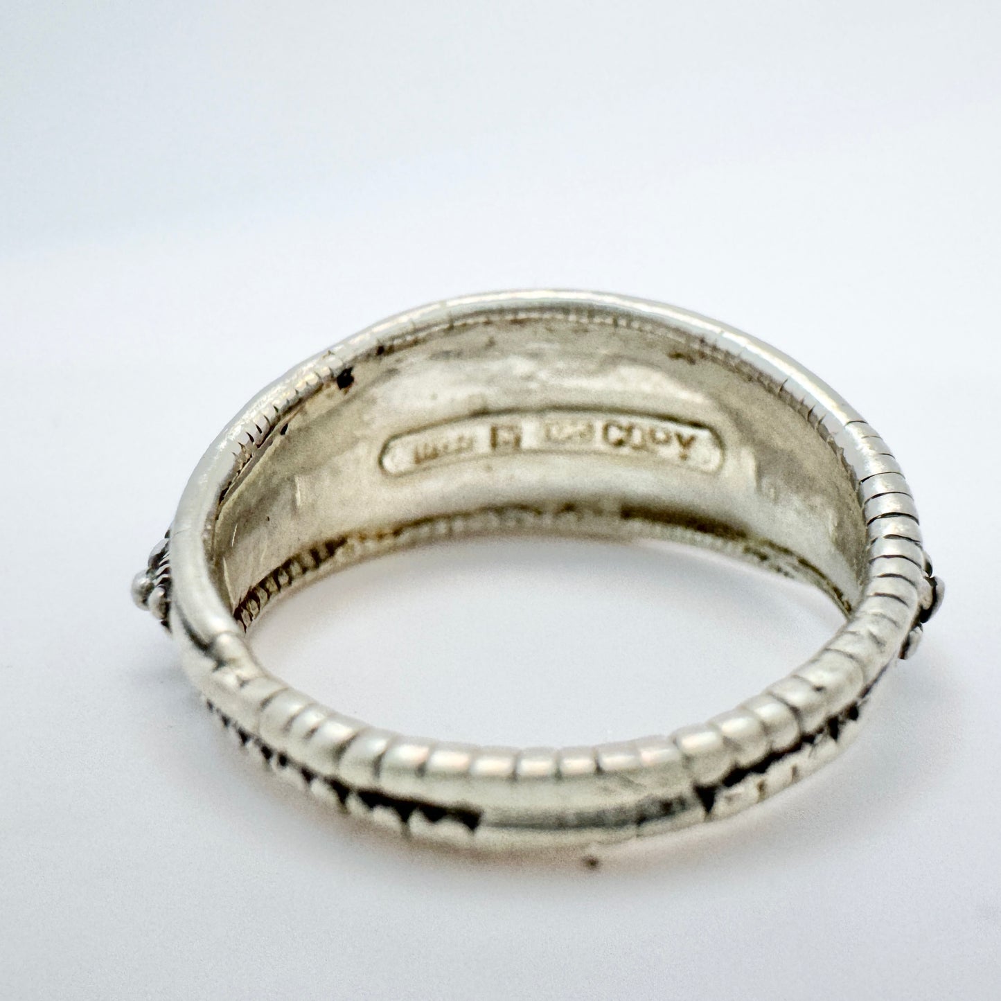 Bengt Hallberg, Sweden. Vintage Sterling Silver Viking Copy Unisex Ring.