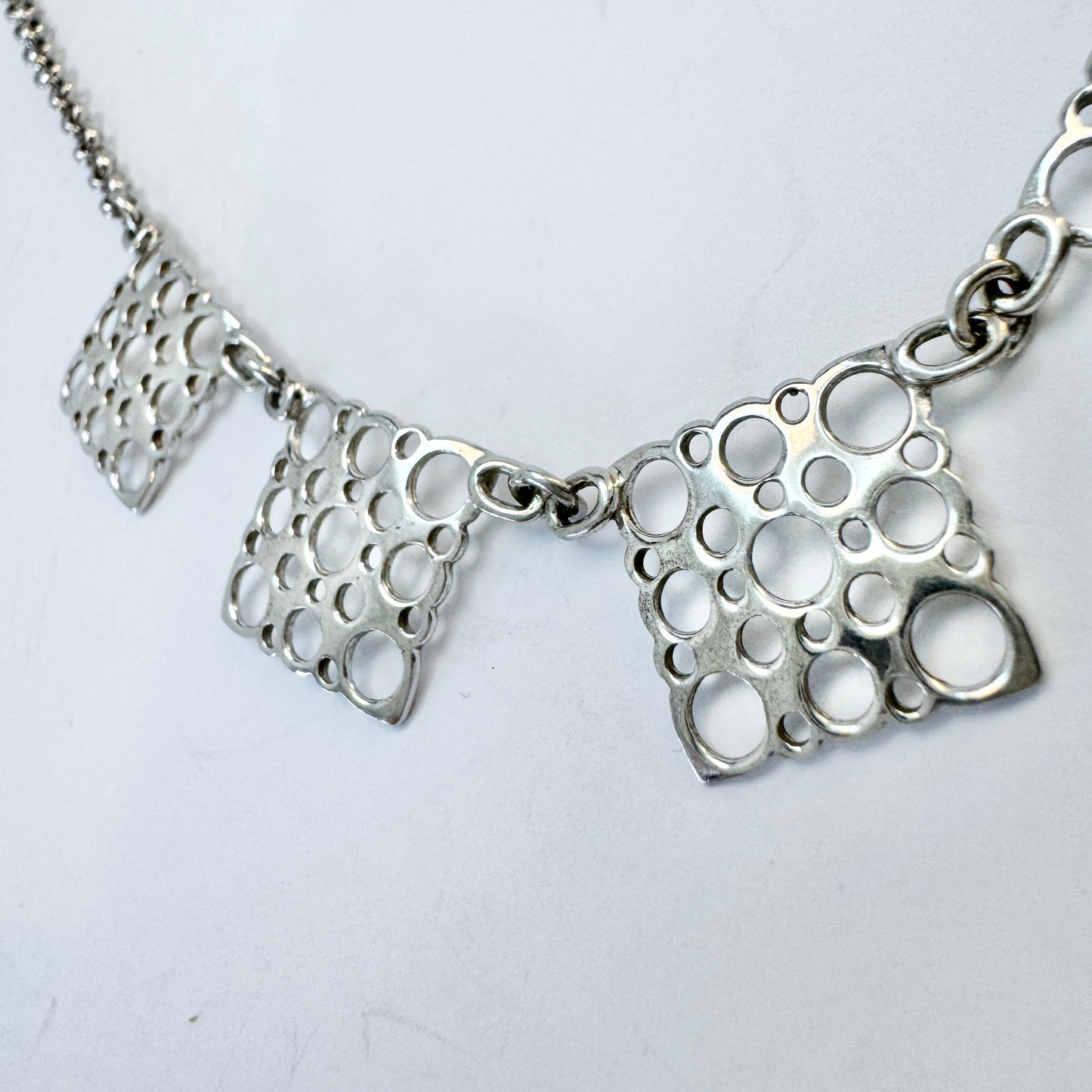 Liisa Vitali for Kultakeskus, Finland Vintage Sterling Silver Necklace