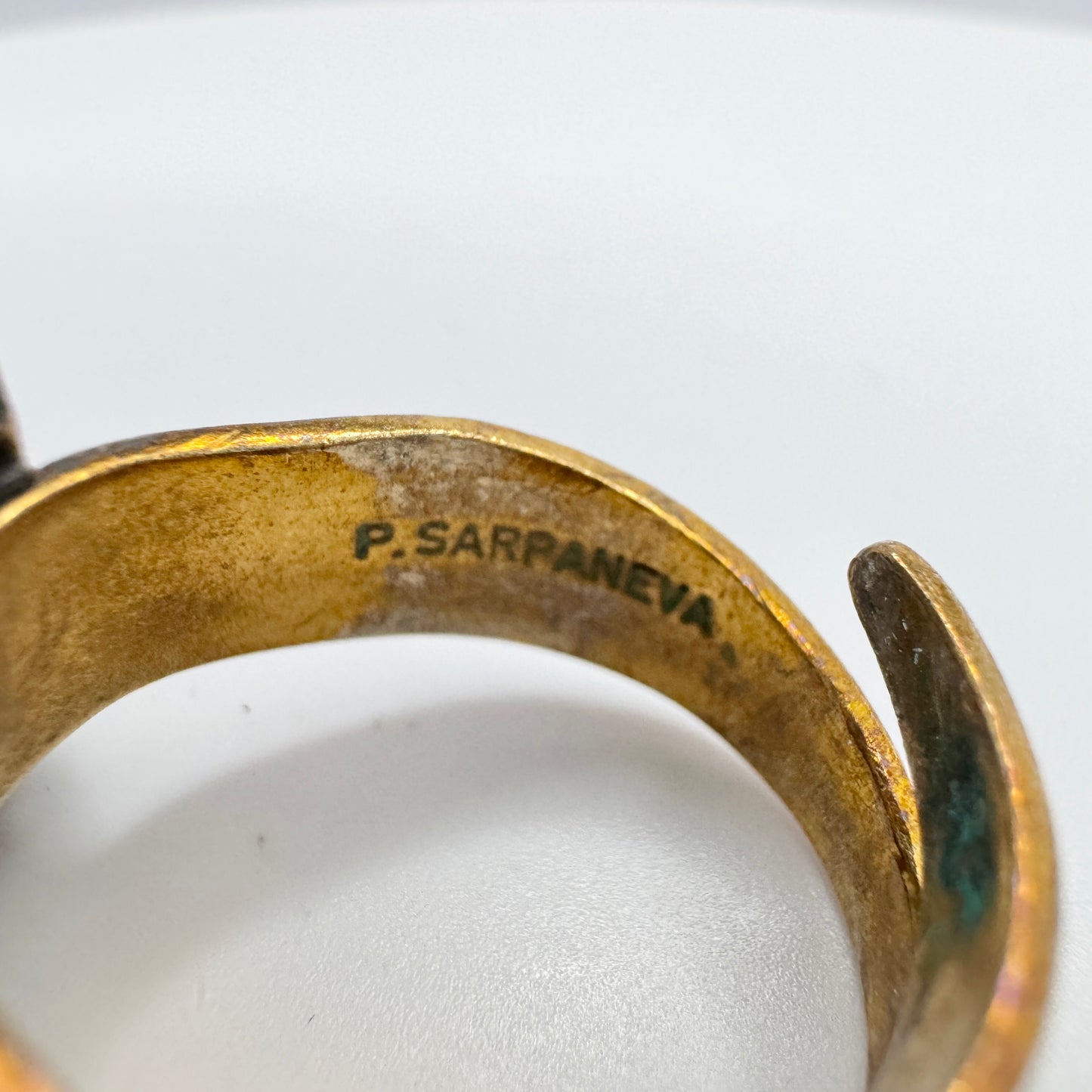 Pentti Sarpaneva, Finland 1970s. Vintage Bronze Ring. Signed.