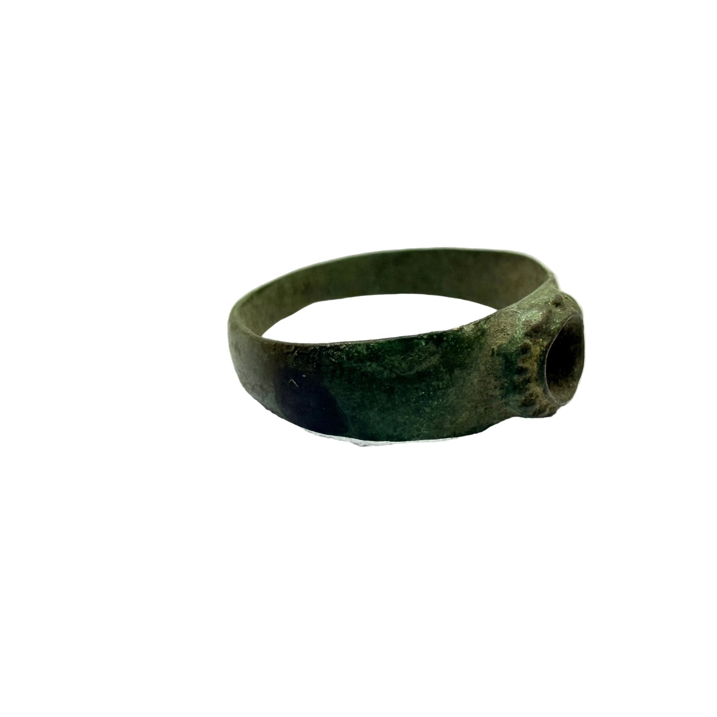 Antique Ancient Bronze Ring. Missing Stone