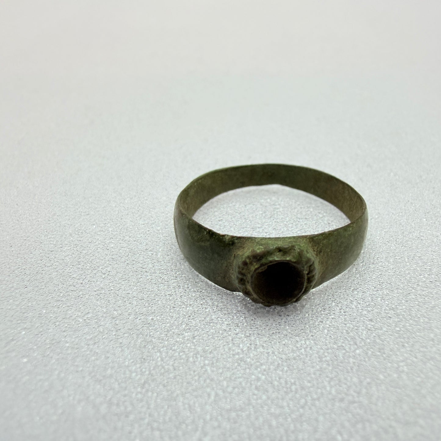 Antique Ancient Bronze Ring. Missing Stone