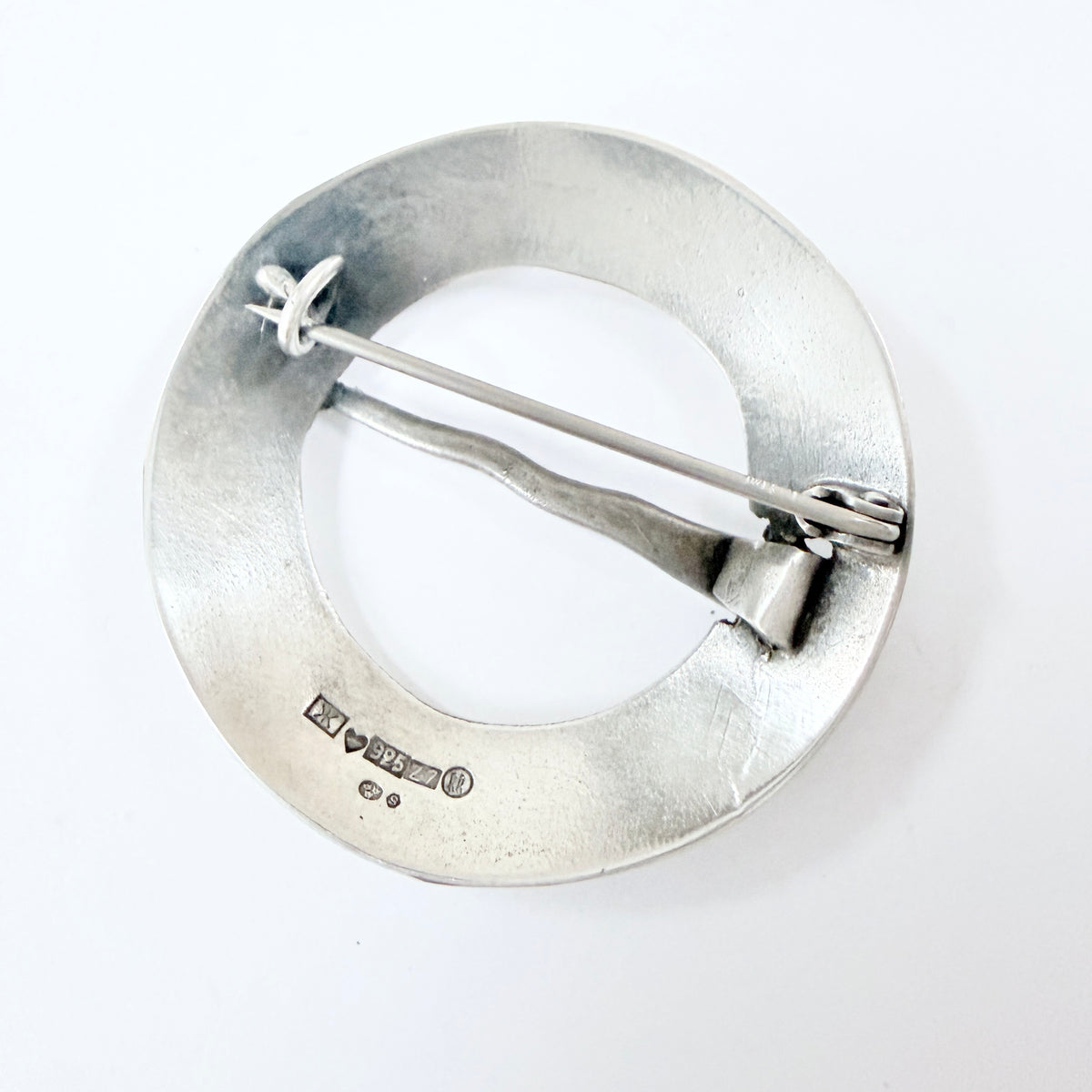 Kalevala Koru, Finland 1977. Vintage Sterling Silver Viking-style Brooch.