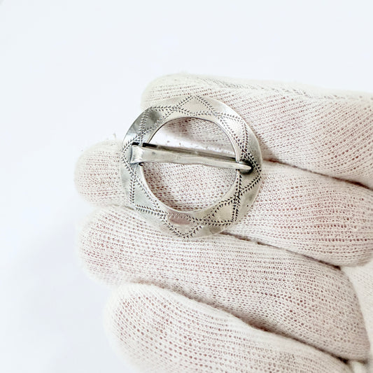 Kalevala Koru, Finland 1977. Vintage Sterling Silver Viking-style Brooch.